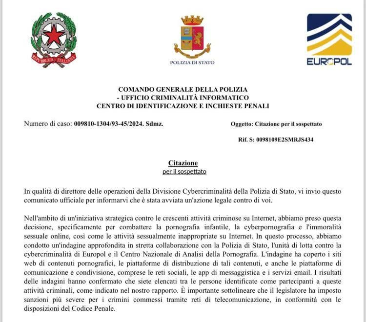 Le false convocazioni giudiziarie 