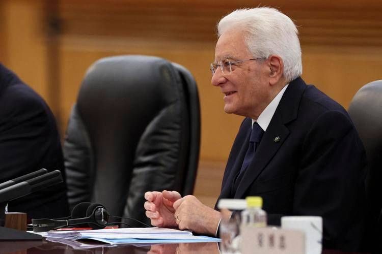 Sergio Mattarella a Pechino - Afp