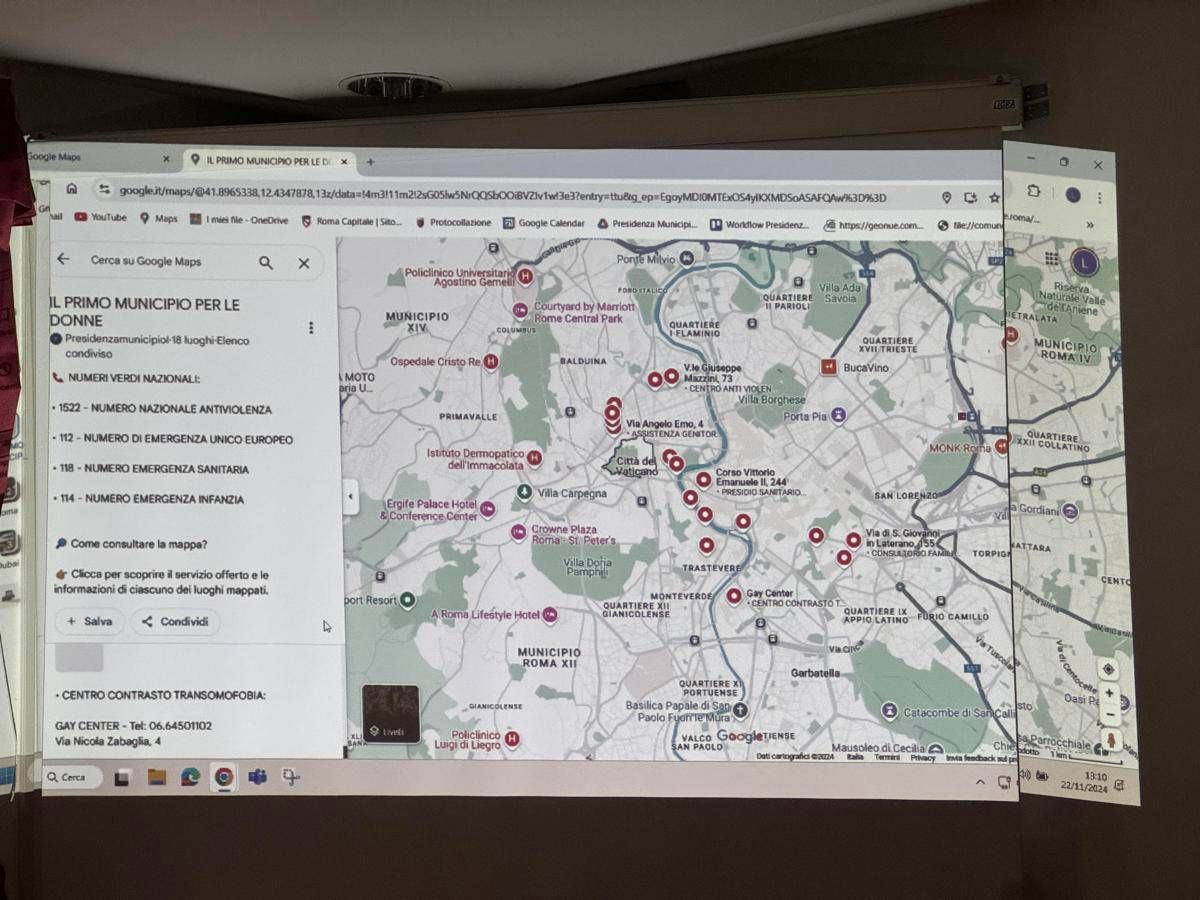 Roma, Municipio I presenta mappa luoghi con servizi per le donne e le ragazze