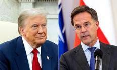 Il presidente Usa eletto Donald Trump e il segretario Nato Mark Rutte - Afp