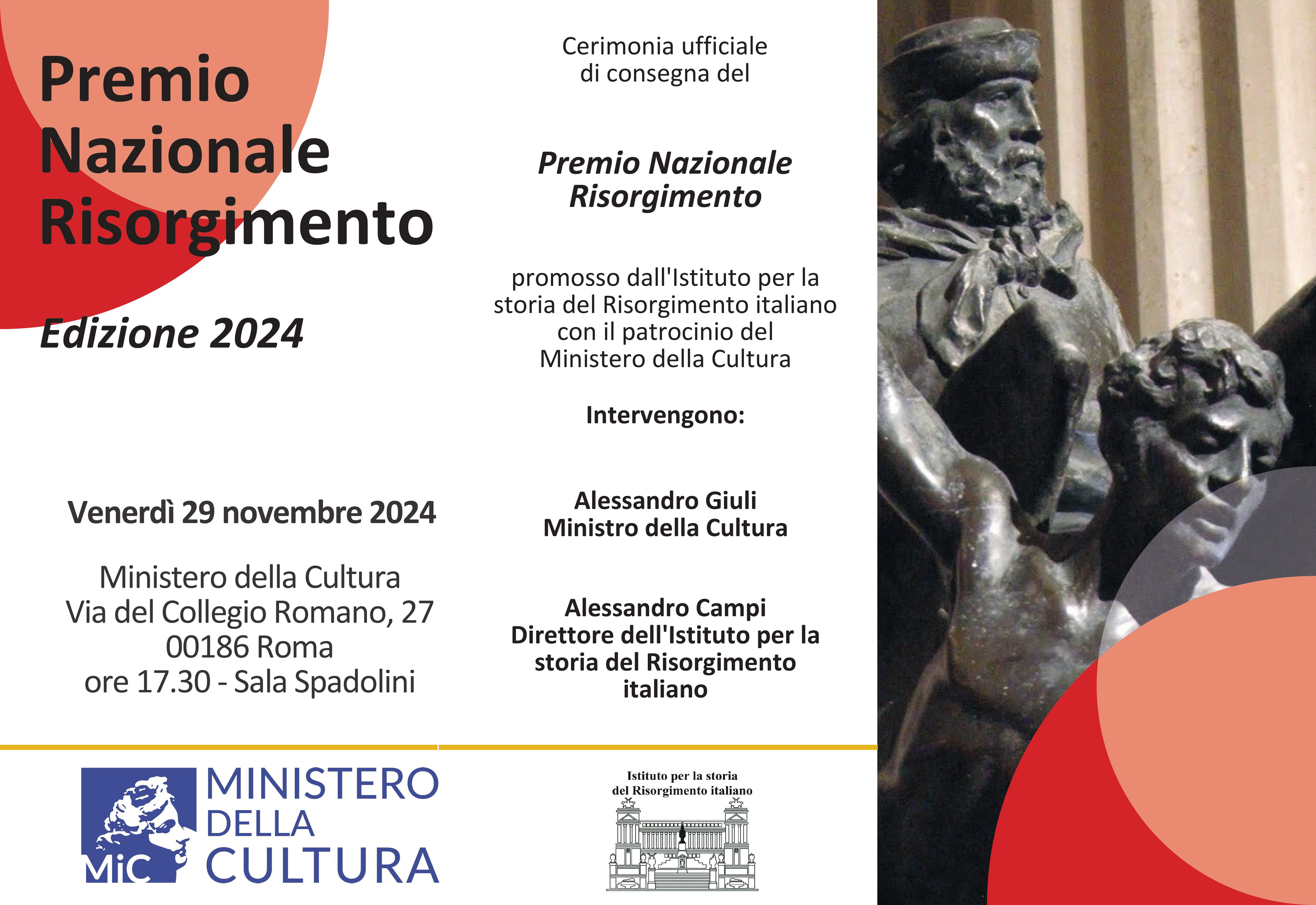 Risorgimento ödülünün kazananları arasında Catherine Brice ve Giuliano Amato