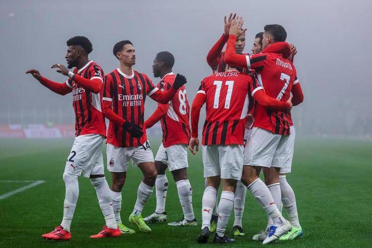 L'esultanza del Milan al gol di Morata - Fotogramma/IPA