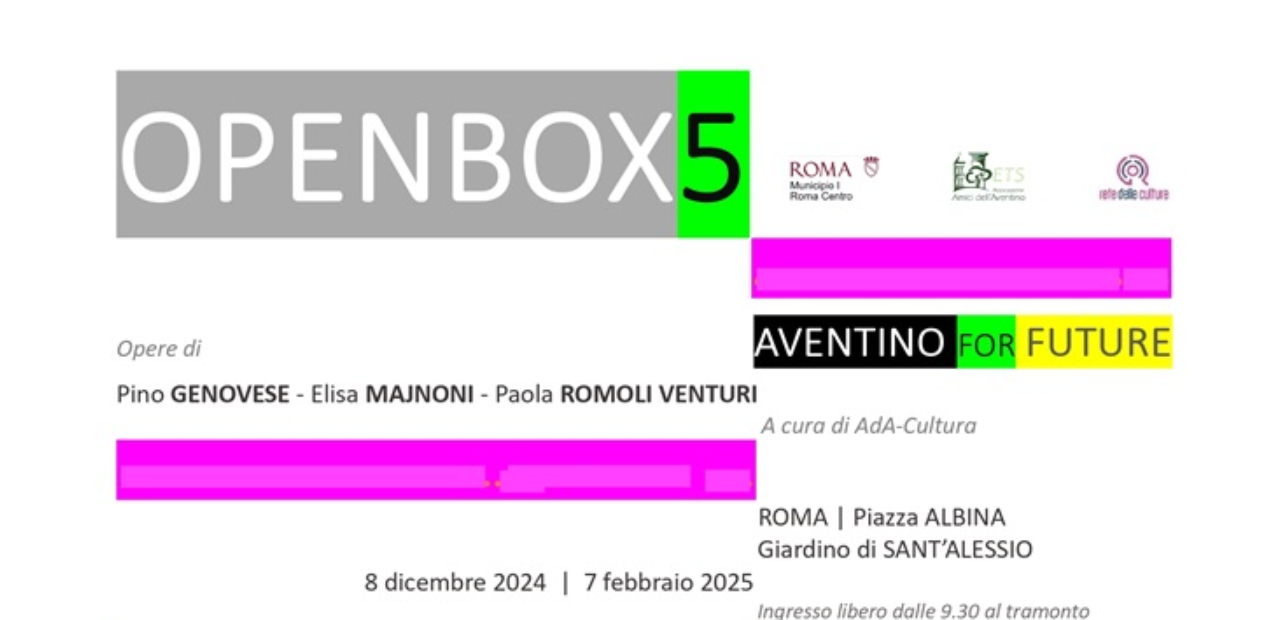 Roma, Openbox 'Gelecek için Aventino' ile geri dönüyor