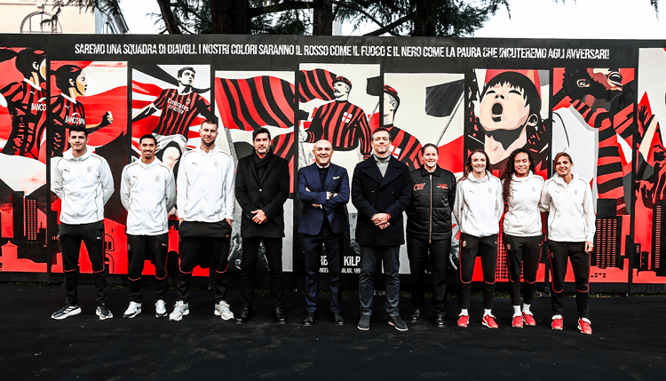 AC Milan e SNAIFUN svelano il murale per celebrare i 125 anni dalla nascita del club