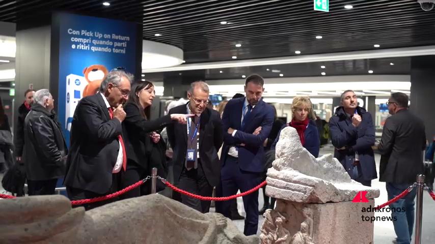 Villa Giulia'daki Etrüskler Fiumicino Havaalanı Terminal 1'e varıyor