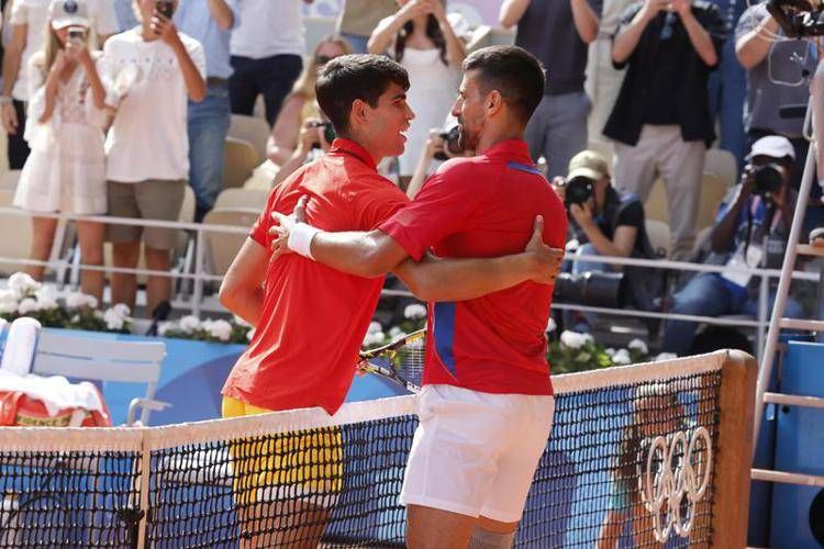 Carlos Alcaraz e Novak Djokovic - Fotogramma