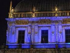 Palazzo Chigi, istituzioni e comuni illuminati di blu per la giornata vittime civili
