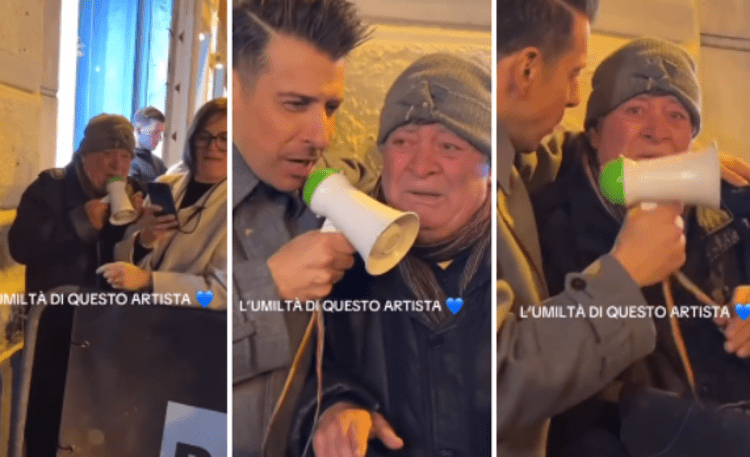 Francesco Gabbani in compagnia di un fan - TikTok