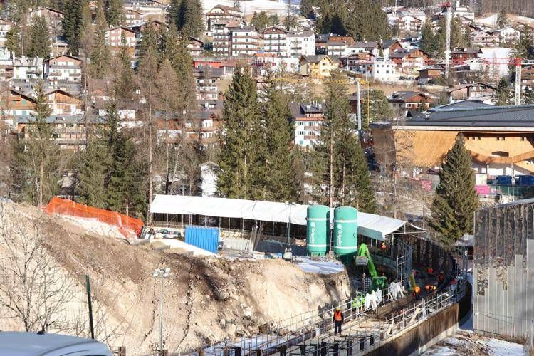 I lavori per la pista da bob a Cortina - Fotogramma