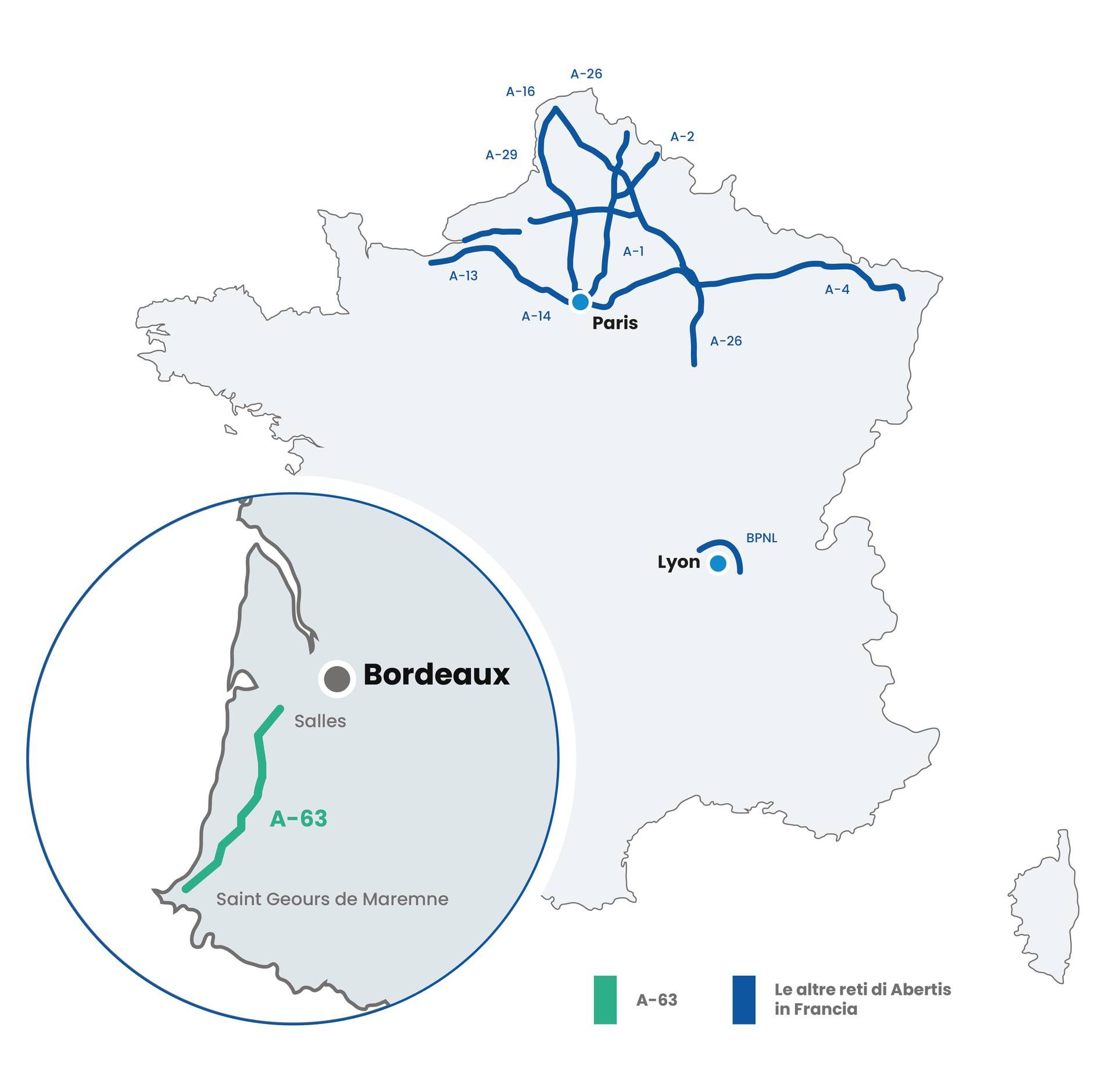 mappa francia legenda