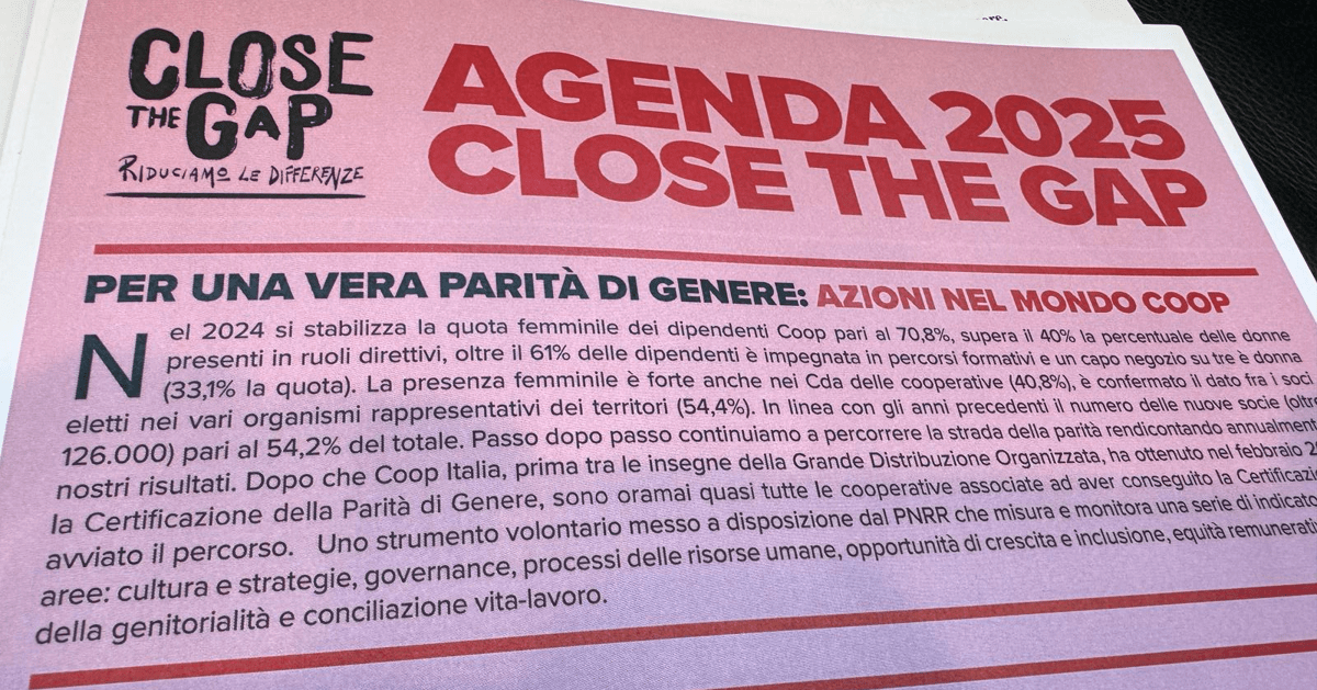 Compie 5 anni la campagna Coop 'Close the gap' per la parità di genere