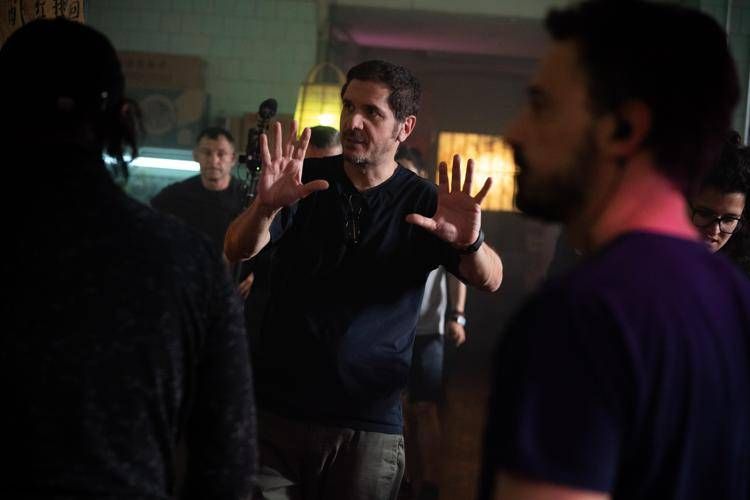 Gabriele Mainetti sul set de 'La città proibita' - Andrea Pirrello