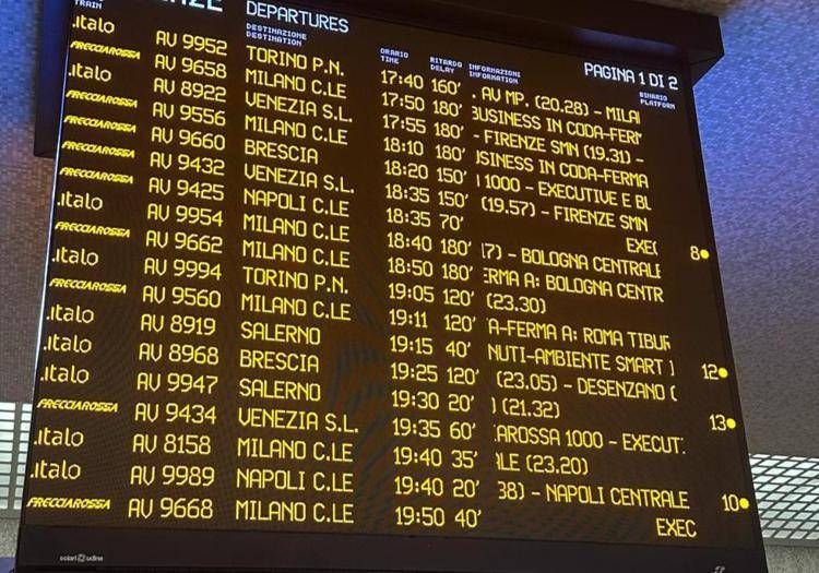 Treni, ritardi Alta Velocità Roma-Napoli: orari e news