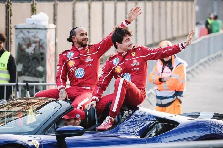 Lewis Hamilton e Charles Leclerc - Ipa/Fotogramma