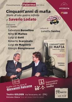'Cinquant'anni di mafia' di Saverio Lodato presentato domani a Palermo.