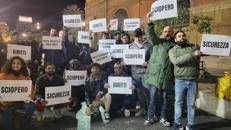 I rider in sciopero a Palermo - Adnkronos