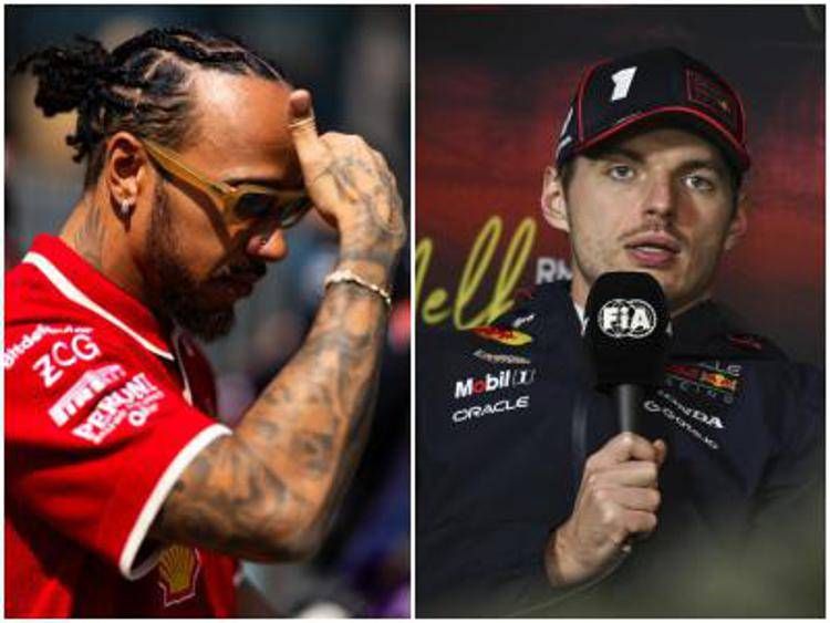 Lewis Hamilton e Max Verstappen - Ipa/Fotogramma