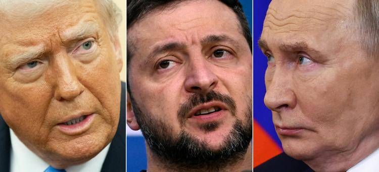 Donald Trump, Volodymyr Zelensky, Vladimir Putin