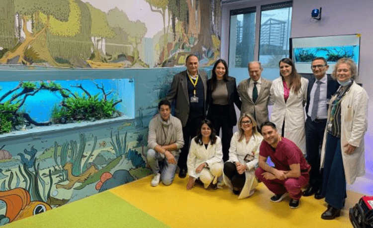 All'Ismett acquario terapia per i piccoli pazienti