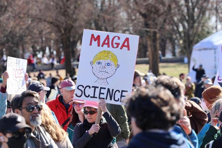 Washington, la protesta di scienziati e ricercatori contro il governo dopo l'epidemia di morbillo in Texas - Fotogramma /Ipa