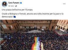 Dal profilo Fb di Sara Funaro 