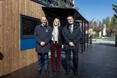 Da Sinistra: Alessandro Morelli (sottosegretario alla Presidenza del Consiglio), Claudia Maria Terzi (assessore alle Infrastrutture e opere pubbliche Regione Lombardia) e Attilio Fontana (presidente della Regione Lombardia) - Fotogramma/IPA