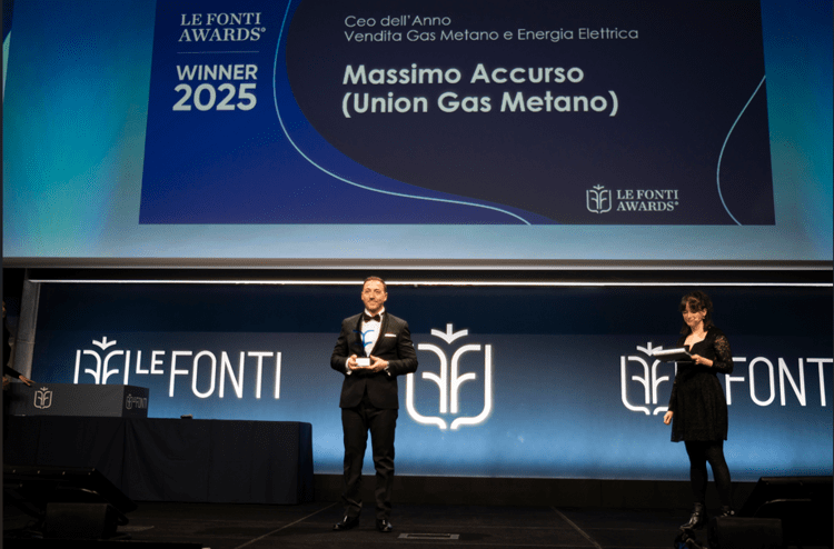 Massimo Accurso, amministratore delegato di Union Gas e Luce, è stato insignito del titolo di CEO dell'anno, un premio che corona due decenni di successi