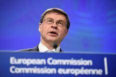 ll commissario Ue all'Economia Valdis Dombrovskis - Afp