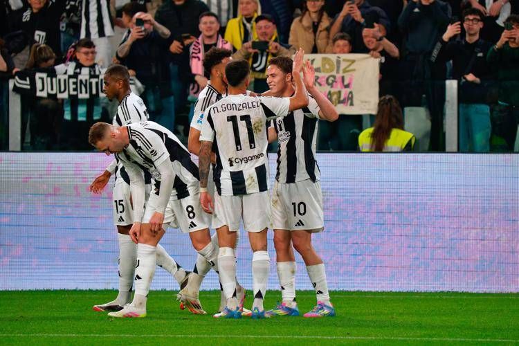 L'esultanza della Juve