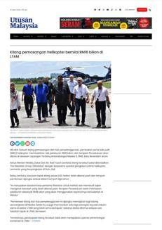 Malaysia: RM16 billion investment for helicopter hub in Melaka with Leonardo
