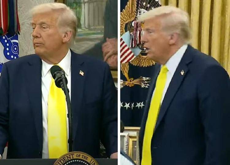 Trump interrompe la conferenza