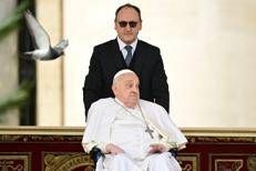 Massimiliano Strappetti e Papa Francesco - Afp
