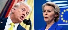 Donald Trump e Ursula von der Leyen - Afp