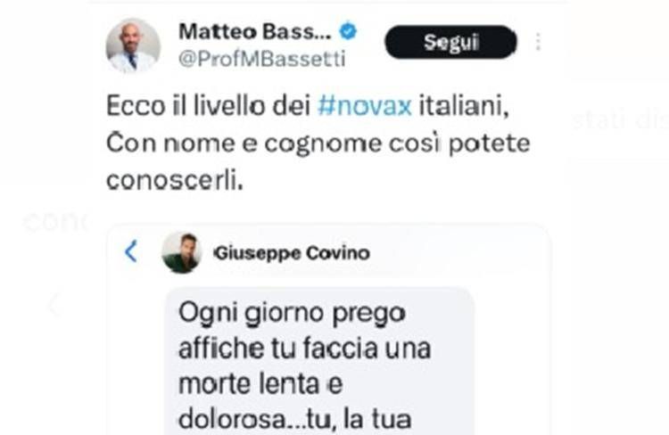 Il post di Matteo Bassetti su X