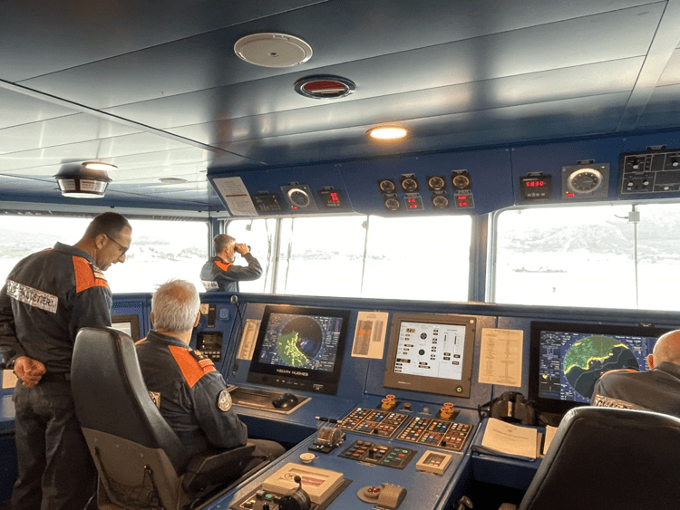 La plancia della nave Dattilo