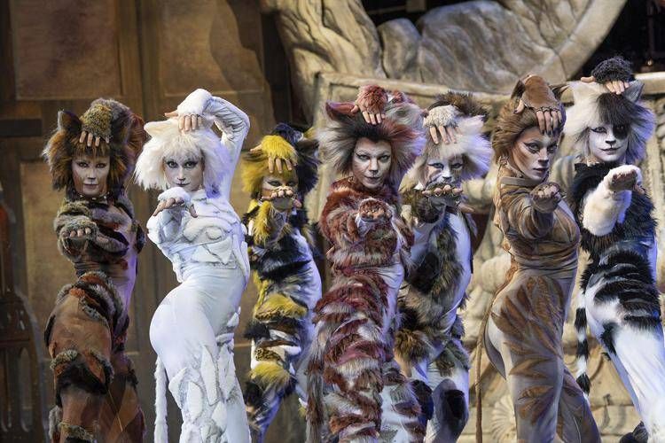 Un'immagine del musical 'Cats' in scena al Teatro Sistina di Roma dall'8 maggio