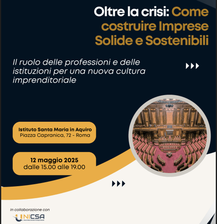 Professioni, Unicsa: convegno su come costruire imprese solide e sostenibili