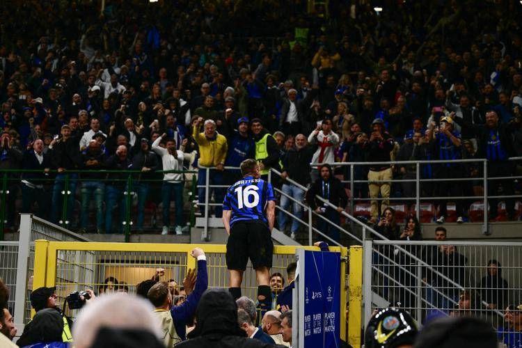 Un momento della partita Inter-Barcellona - (Afp)