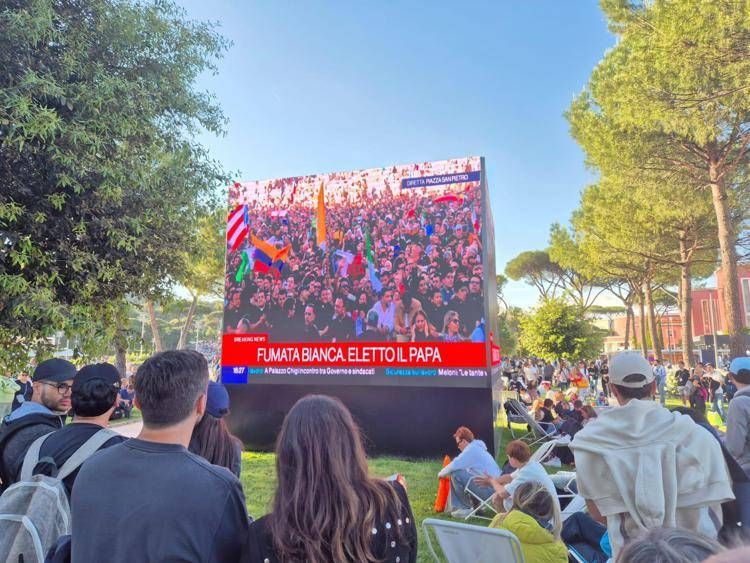 Il maxischermo del Foro Italico - Adnkronos
