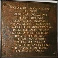 statua agostino scritta piccola