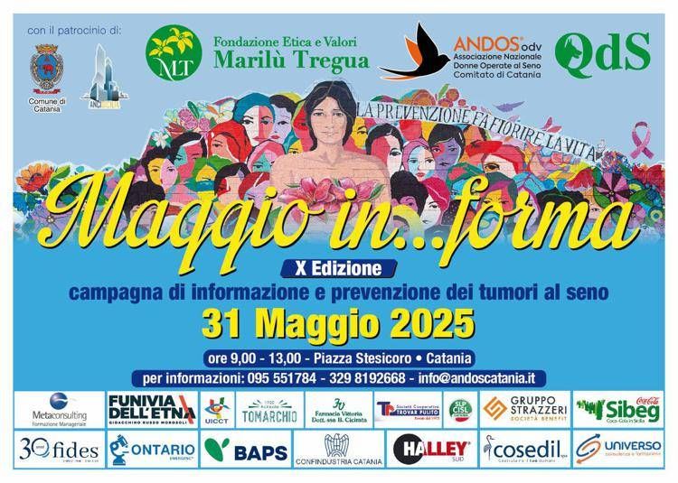 Al via la 10a edizione di “Maggio in…forma” Informazione e prevenzione per la lotta contro il tumore al seno Mammografie gratuite per donne tra i 40 e i 49 anni﻿