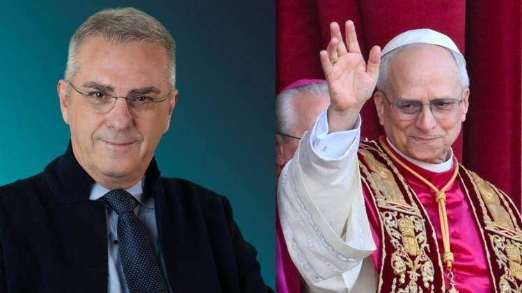 Da sx Mauro Minelli e Papa Leone XIV 
