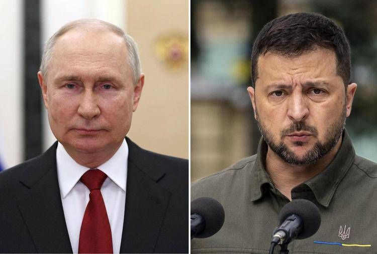 Putin e Zelensky - Afp