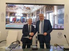 Il rettore Massimo Midiri e il sindaco Roberto Lagalla