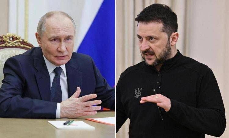 Vladimir Putin  e Volodymyr Zelensky  