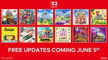Nintendo, aggiornamento a Switch 2 gratis per 12 giochi: ecco quali