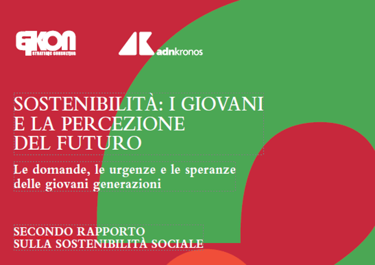Particolare della cover del libro 'Sostenibilità: i giovani e la percezione del futuro'