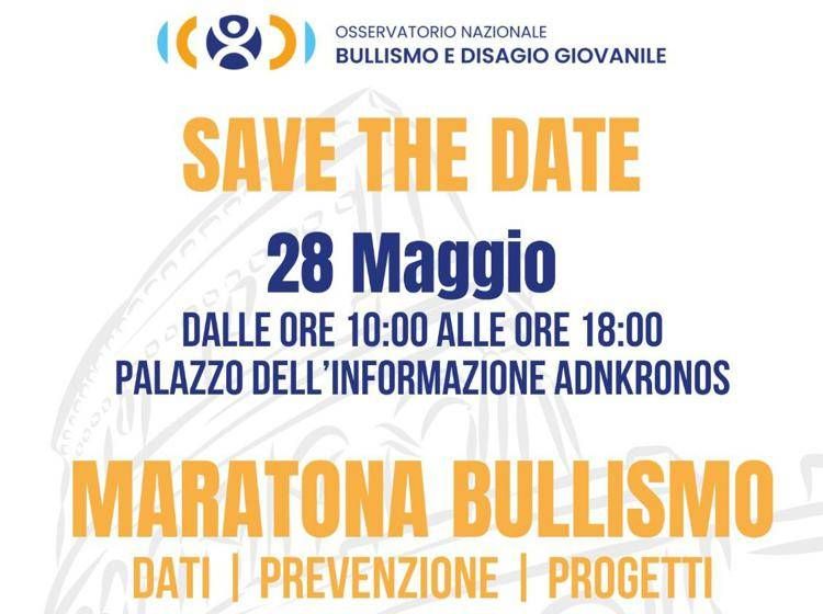 Insieme contro disagio giovanile, il 28 maggio 'Maratona' contro il bullismo