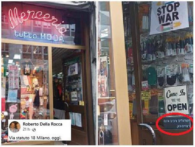"Israeliani non benvenuti", polemiche sul cartello di un negozio a Milano