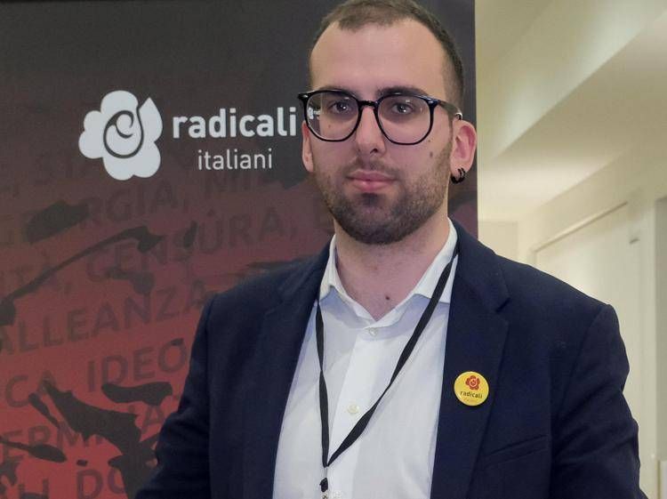 Segretario dei radicali italiani Filippo Blengino  (Fotogramma/Ipa)